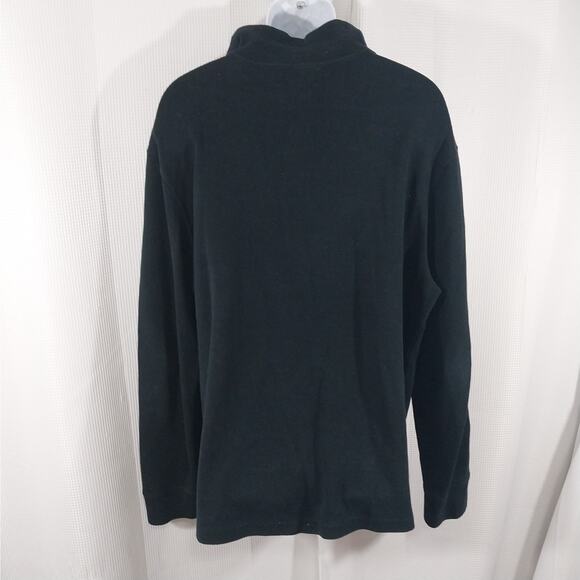 POLO BY RALPH LAUREN! LUXE BLACK HEAVYWEIGHT 1/4 ZIP NECKLINE SHIRT, TOP! SZ XL - Picture 6 of 9